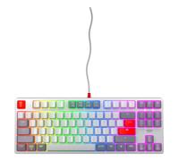 CHERRY K4V2 TKL tastiera Gaming USB QWERTY Inglese US Grigio Grigio chiaro Rosso NEW