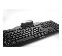 CHERRY KC 1000 SC, Layout per gli USA, Tastiera QWERTY, Tastiera Security Con Filo con Terminale per Tessere Elettroniche Integrato, Angelo Blu, Nero