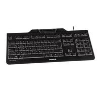 CHERRY KC 1000 SC, Tastiera di Sicurezza Cablata con Lettore di Carte Integrato, Layout Tedesco (QWERTZ), Plug & Play (USB-A), Design Piatto, Nero