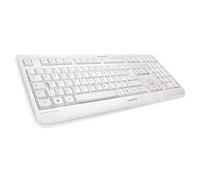 CHERRY KC 1068, Layout per la Spagna, Tastiera QWERTY, Facilmente Disinfettabile, Tastiera Con Filo Impermeabile, Battitura Estremamente Silenziosa, Bianco-Grigio