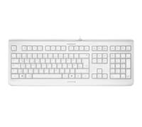 CHERRY KC 1068, Layout per la Svizzera, Tastiera QWERTZ, Facilmente Disinfettabile, Tastiera Con Filo Impermeabile, Battitura Estremamente Silenziosa, Bianco-Grigio