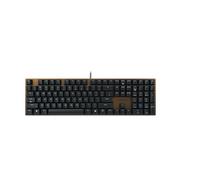CHERRY KC 200 MX, Tastiera Office Meccanica con Piastra Metallica Anodizzata, Layout per gli USA (QWERTY), Con Filo, Interruttori MX2A SILENT RED, Nero/Bronzo