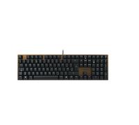 CHERRY KC 200 MX, Tastiera Office Meccanica con Piastra Metallica Anodizzata, Layout per il Regno Unito (QWERTY), Con Filo, Interruttori MX2A SILENT RED, Nero/Bronzo