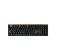 CHERRY KC 200 MX, Tastiera Office Meccanica con Piastra Metallica Anodizzata, Layout per l'Unione Europea (QWERTY), Con Filo, Interruttori MX2A SILENT RED, Nero/Bronzo