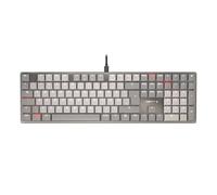 CHERRY KC 500 MX LP, Tastiera Meccanica A Basso Profilo, Layout Tedesco (QWERTZ), Cablata (USB-A), Illuminazione Bianca, Interruttori MX LP 2.0 IVORY, Grigio