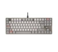 CHERRY KC 500 MX LP TKL, Tastiera Meccanica A Basso Profilo Senza Tastierino Numerico, Layout Tedesco (QWERTZ), USB-A, Interruttori MX LP 2.0 IVORY, Grigio