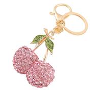 Cherry Keychain,Charm Keychain Cherry | Charm Borsa Decorativa,Glitter Strass Borsa Charm Keychain,Borsa scintillante accessorio per borse e borse, Rosa, Se référer au descriptif, rosa, Se référer au