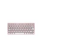 CHERRY KW 7100 MINI BT, Tastiera Multidispositivo Compatta con 3 Canali Bluetooth, Layout per il Regno Unito (QWERTY), Design Piatto, con Custodia di Trasporto, Cherry Blossom