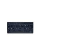 CHERRY KW 7100 MINI BT, Tastiera Multidispositivo Compatta con 3 Canali Bluetooth, Layout per la Francia (AZERTY), Design Piatto, con Custodia di Trasporto, Slate Blue