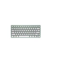 CHERRY KW 7100 MINI BT, Tastiera Multidispositivo Compatta con 3 Canali Bluetooth, Layout per l'Unione Europea (QWERTY), Design Piatto, con Custodia di Trasporto, Agave Green