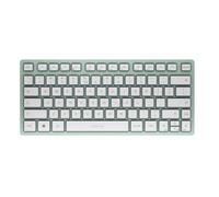 CHERRY KW 7100 MINI BT, Tastiera Multidispositivo Compatta con 3 Canali Bluetooth, Layout per l'Unione Europea (QWERTY), Design Piatto, con Custodia di Trasporto, Agave Green