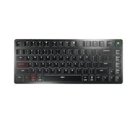 CHERRY KW X ULP 2.0 MINI, tastiera meccanica compatta ultra piatta, layout USA (QWERTY), per Windows e Mac, funzione multi-dispositivo per fino a 4 dispositivi, nero