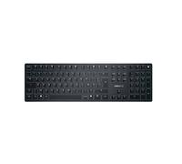CHERRY KW X ULP, Tastiera High-End Meccanica Ultrapiatta, Layout per la Francia (AZERTY), Tastiera Multidispositivo Senza Fili per fino a 4 Dispositivi, Ricaricabile, Nero