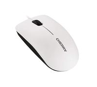 CHERRY MC 1000, Mouse Office Con Filo, Sensore Ottico (1200 dpi), 3 Pulsanti, Design Simmetrico per Destrimani e Mancini, Certificazione GS, Bianco-Grigio
