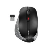 CHERRY MW 8C ERGO, Mouse Senza Fili con Ergonomico Poggiapollici per Destrimani, Connessione Bluetooth o Radio 2,4 GHz, Ricaricabile, Nero