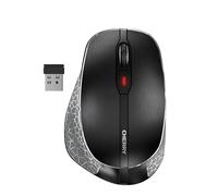 CHERRY MW 8C ERGO, Mouse Senza Fili con Ergonomico Poggiapollici per Destrimani, Connessione Bluetooth o Radio 2,4 GHz, Ricaricabile, Nero