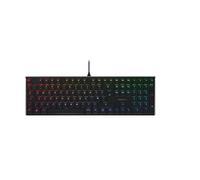 CHERRY MX 10.0N RGB, Tastiera Gaming Meccanica Piatta, Layout per il Regno Unito (QWERTY), Con Filo, Interruttori Originali MX LOW PROFILE RGB SPEED, Nero