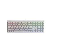 CHERRY MX 2.0S, Tastiera Gaming Meccanica con Illuminazione RGB, Layout Unione Europea (QWERTY), Con Filo, Progettato in Germania, Interruttori MX RED, Bianco