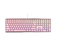 Cherry MX 3.0 S Wired Tastiera da gioco meccanica. Alloggiamento in alluminio costruito per i giocatori w/MX Silent Red Switches. Display a colori retroilluminato RGB oltre 16m Colors. Rosa