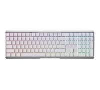 CHERRY MX 3.0S Wireless, Tastiera Meccanica da Gioco Senza Fili, Layout Tedesco (QWERTZ), Bluetooth, 2,4 GHz e Via Cavo, Interruttori MX2A RED, Bianco