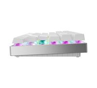 Cherry MX 8.2 Pro TMR Wireless, Verkabelt & Kabellos, USB + RF Wireless + Bluetooth, Magnetic-mechanical key switch, QWERTZ, RGB-LED, Silber, Wei?
