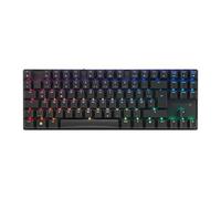 CHERRY MX 8.2 TKL Wireless, Tastiera da Gioco Senza Fili Senza Tasto Numerico, Tedesco QWERTZ, Bluetooth, 2,4 GHz e Cavo, Interruttori MX2A BROWN, Nero, Nero - senza Valigia di Trasporto