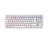 CHERRY MX 8.2 TKL Wireless, Tastiera da Gioco Senza Fili Senza Tasto Numerico, Tedesco QWERTZ, Bluetooth, 2,4 GHz e Cavo, Interruttori MX2A RED, Bianco, Bianco - senza Valigia di Trasporto