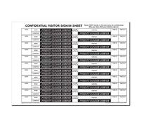 Cherry NCR Confidential Visitor Sign in NCR Duplicate Refill Pack A4 50 Set per raccoglitore senza carbonio