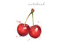 Cherry Notebook - Mediterranean Minimalist Journal: Soft watercolor lined notebook inspired by French seaside cafés and elegant summer aesthetics