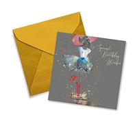 Cherry Orchard Biglietto di auguri di compleanno speciale femminile, ragazza in the Rain