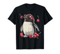 Cherry Penguin Occhiali da sole con stampa animalier opera d'arte Cherry Lover Maglietta