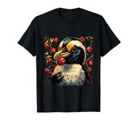 Cherry Penguin Opera d'arte Cherry Fruit Wildlife Amante dei pinguini Maglietta