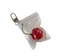 Cherry Phone Charm Pendant è un accessorio da borsa trasparente per il pendolarismo quotidiano o la comunicazione sociale