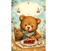 Cherry Pie Cuddles: Sweet Bear Journal: 6x9 Lined Notebook with Cute Teddy Bear & Cozy Garden Vibe Design | 120 Pages for Writing, Daily Journaling & Gifting