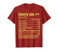 Cherry Pie Valori nutrizionali Ringraziamento Cibo Uomini Donne Bambini Maglietta