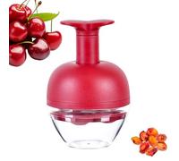 Cherry Pitter Tool - 4-Hole Cherry Stoner & Pit Remover, Easy Fruit Seed Remover For Cherries & Plums | Kitchen Jam Making Tool For Baking, Camping, Picnic & Outdoor Use