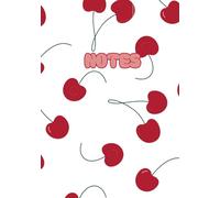 Cherry Red Bliss Journal for Women: Cute College Hardcover Notebook for Work & Note Taking, Pretty Diary for Writing