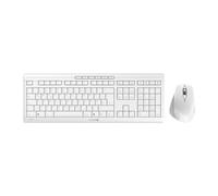 CHERRY STREAM DESKTOP COMFORT, Set Tastiera e Mouse Wireless, Layout per la Germania (QWERTZ), 2,4 GHz, Tasti Silenziosi, Mouse Ergonomico per Destrimani, Bianco-Grigio