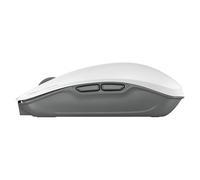 CHERRY STREAM DESKTOP RECHARGE, Set di Tastiera e Mouse Senza Fili, Layout per i Paesi Nordici (QWERTY), Wireless 2,4 GHz, Battitura Silenziosa dei Tasti, Ricaricabile, Bianco-Grigio