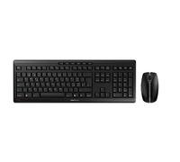 CHERRY STREAM DESKTOP, Set di Tastiera e Mouse Senza Fili, Layout per la Svizzera (QWERTZ), Wireless 2,4 GHz, Battitura Silenziosa dei Tasti, Alimentazione a Batteria, Nero