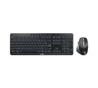 CHERRY STREAM DESKTOP ULTIMATE, Set Tastiera e Mouse Senza Fili Multi Dispositivo, Layout Francese (AZERTY), Mouse Ergonomico Per Destrorsi, Ricaricabile, Nero