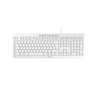 CHERRY STREAM KEYBOARD, Tastiera con filo, Layout per l'Ungheria (QWERTZ), Battitura estremamente silenziosa, Sensazione di digitazione unica, Design piatto, Colore bianco-grigio