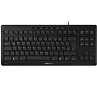 CHERRY STREAM KEYBOARD TKL, Tastiera Con Filo senza Tastierino Numerico, Layout per Repubblica Ceca/Slovacchia (QWERTZ/QWERTY), Sensazione di Digitazione Unica, Nero