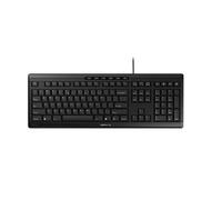CHERRY STREAM KEYBOARD, Tastiera con filo, Layout per l'Unione Europea (QWERTY), Battitura estremamente silenziosa, Sensazione di digitazione unica, Design piatto, Colore nero