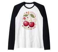 Cherry Sweet Little Stone Fruit Cherry Lover Maglia con Maniche Raglan