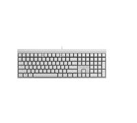 CHERRY Tastiera da gioco cablata MX 2.0S Layout internazionale statunitense (QWERTY) Interruttori blu MX Bianco spento