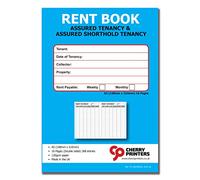 Cherry Tenants Rent Book - Assured Tenancy & Assured Shorthold Tenancy - Formato A5, 16 pagine