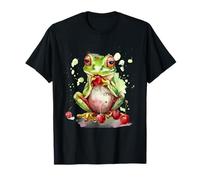 Cherry Toad Acquerello Opera D'arte Animale Stampa Cherry Lover Maglietta