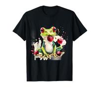 Cherry Toad Acquerello Stampa Animale Opera D'arte Cherry Lover Maglietta