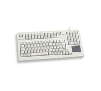 CHERRY G80-11900, Tastiera Meccanica con Tastierino Numerico, Touchpad e 2 Tasti del Mouse, Layout EU (QWERTY), USB-A, Interruttori MX BLACK, Grigio Chiaro